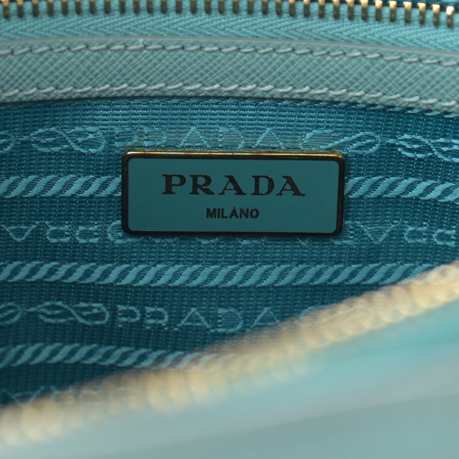Prada Saffiano Medium Galleria Double Zip Tote Turchese 7 of 13