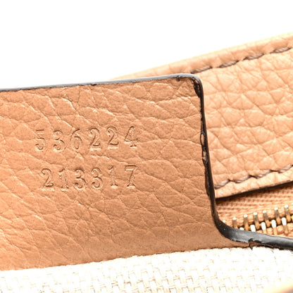 Gucci Pebbled Calfskin Medium Soho Flap Crossbody Camelia 7 of 10