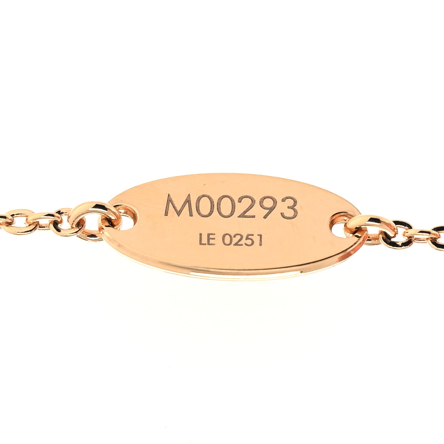 Louis Vuitton Nanogram Name Tag Necklace Pink Gold 5 of 6