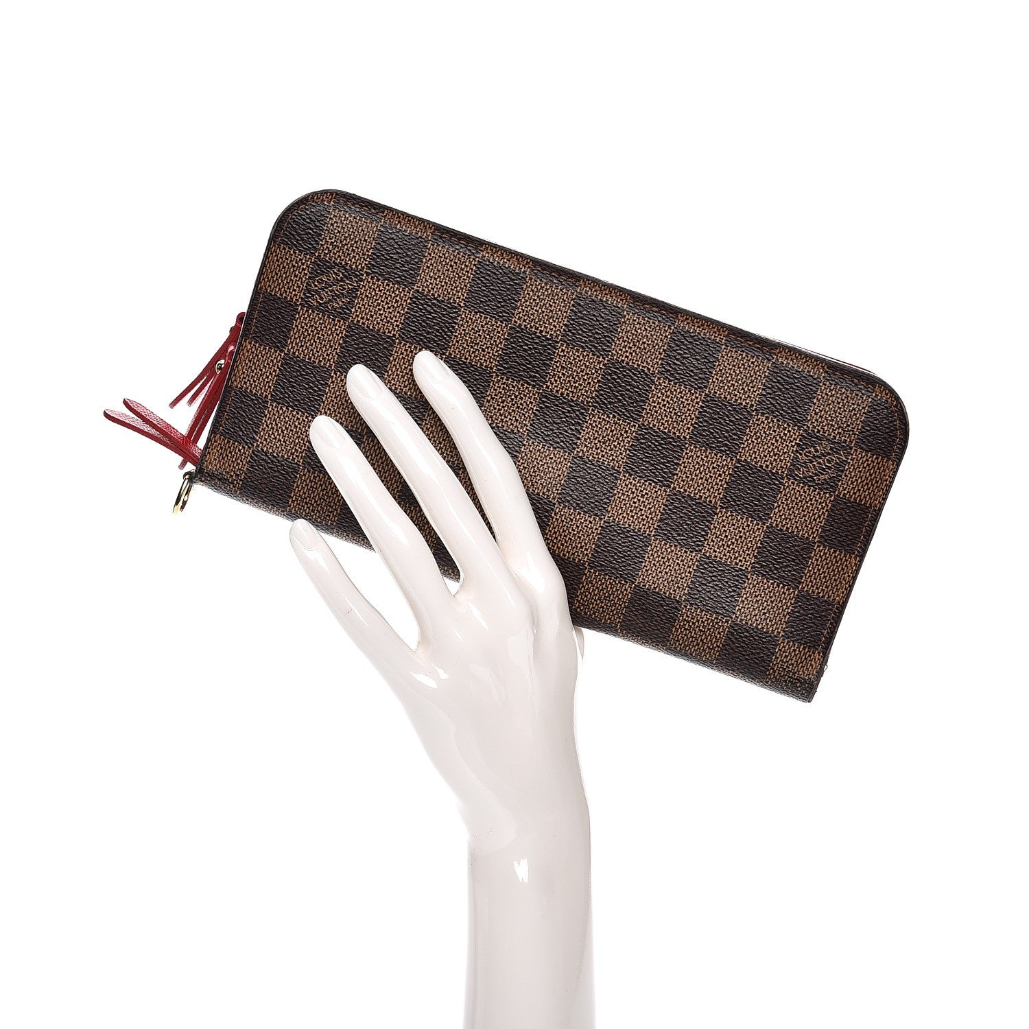 Louis Vuitton Damier Ebene Insolite Wallet Red 2 of 9