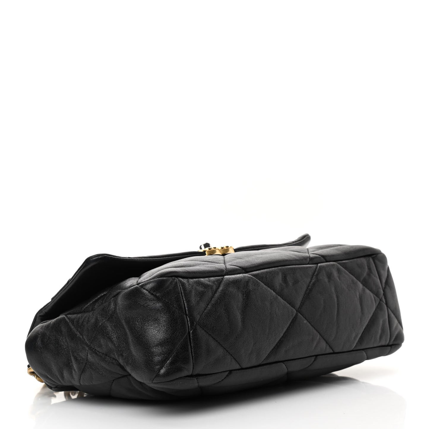 Goatskin Quilted Large Chanel 19 Flap Black