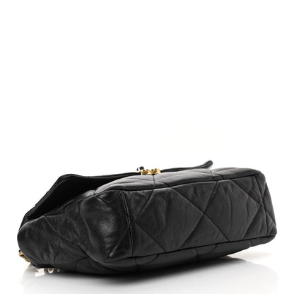 Chanel Goatskin Quilted Large Chanel 19 Flap Black 6 of 33