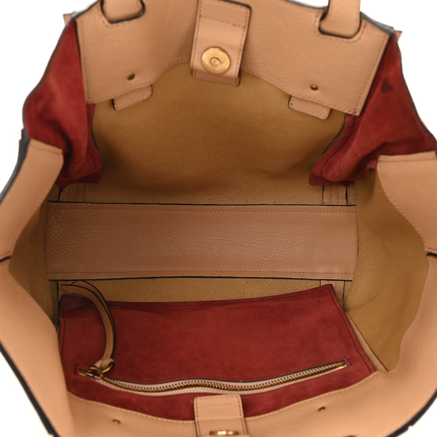 Smooth Calfskin Small Milo Shopping Tote Beige