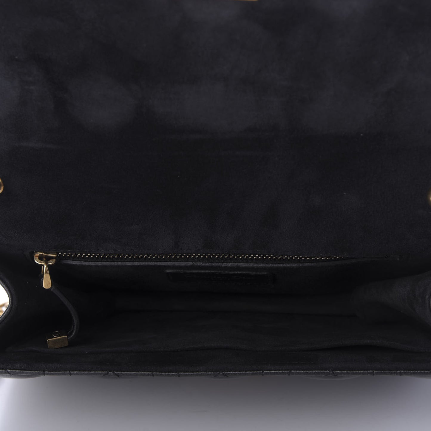 Lambskin Cannage Small Dioraddict Flap Bag Black