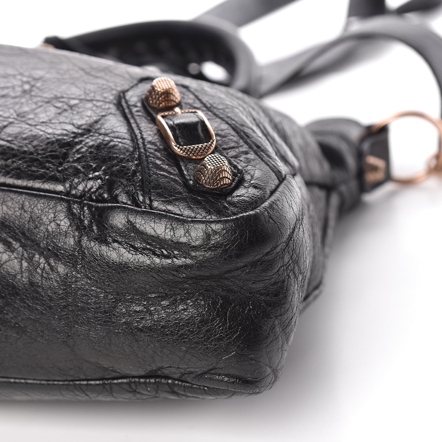 Agneau Giant 12 Rose Gold Hardware Town Black