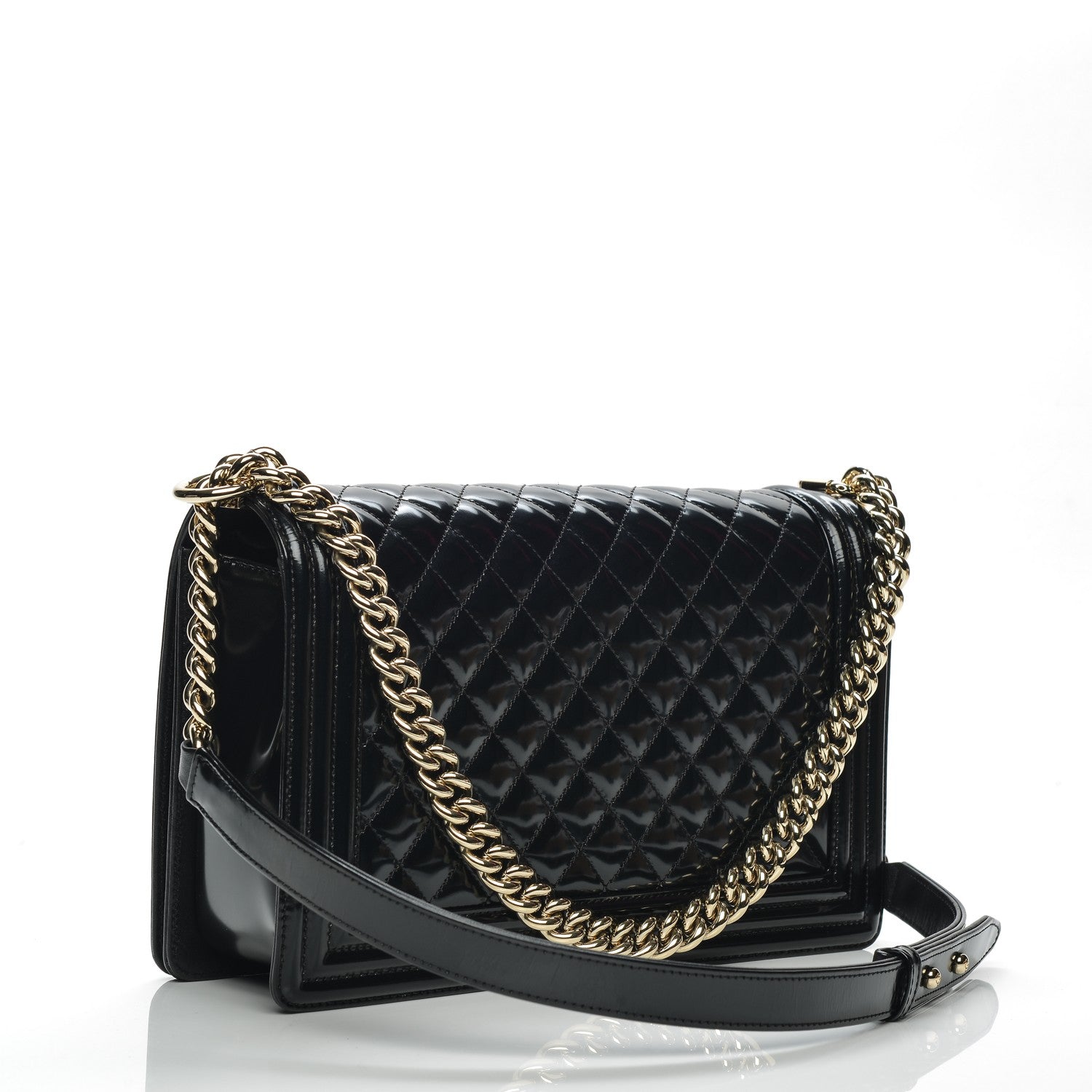 Chanel Iridescent Calfskin Quilted New Medium Boy Flap Black 3 of 8