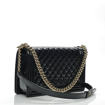 Chanel Iridescent Calfskin Quilted New Medium Boy Flap Black 3 of 8