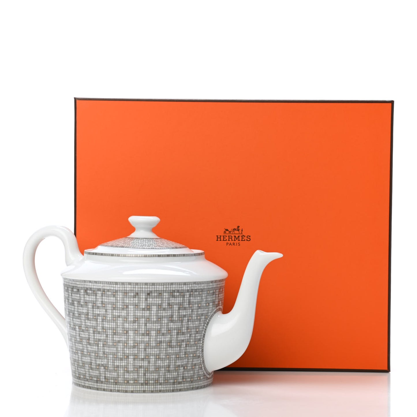 Porcelain Mosaique Au 24 Platine Coffee/Tea Pot Platinum