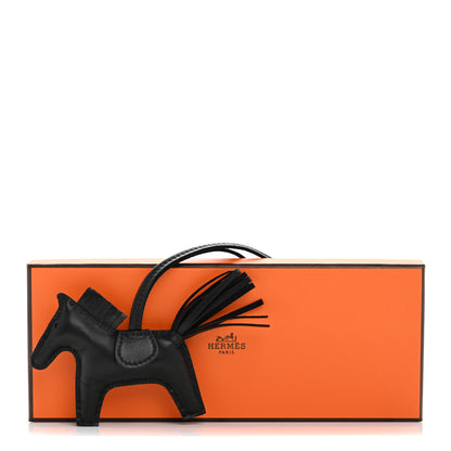 Hermes Milo Lambskin Grigri Rodeo Horse Bag Charm PM So Black 5 of 5