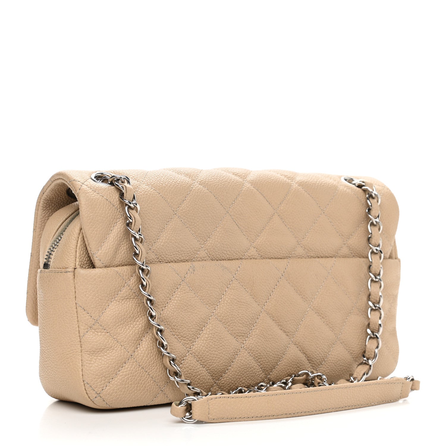 Chanel Caviar Quilted Medium Easy Flap Beige 3 of 18