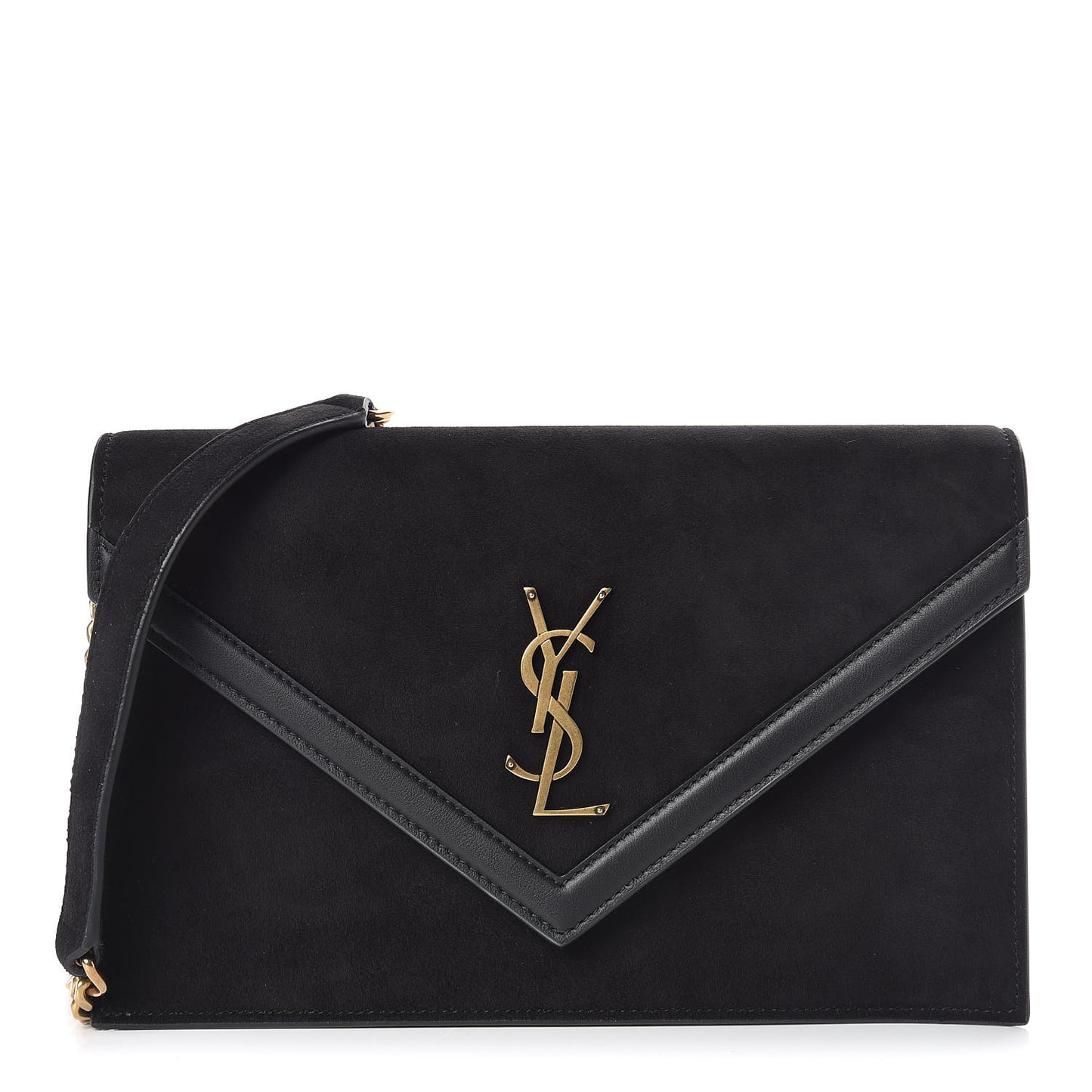 Suede Calfskin Monogram Le Sept Chain Bag Black