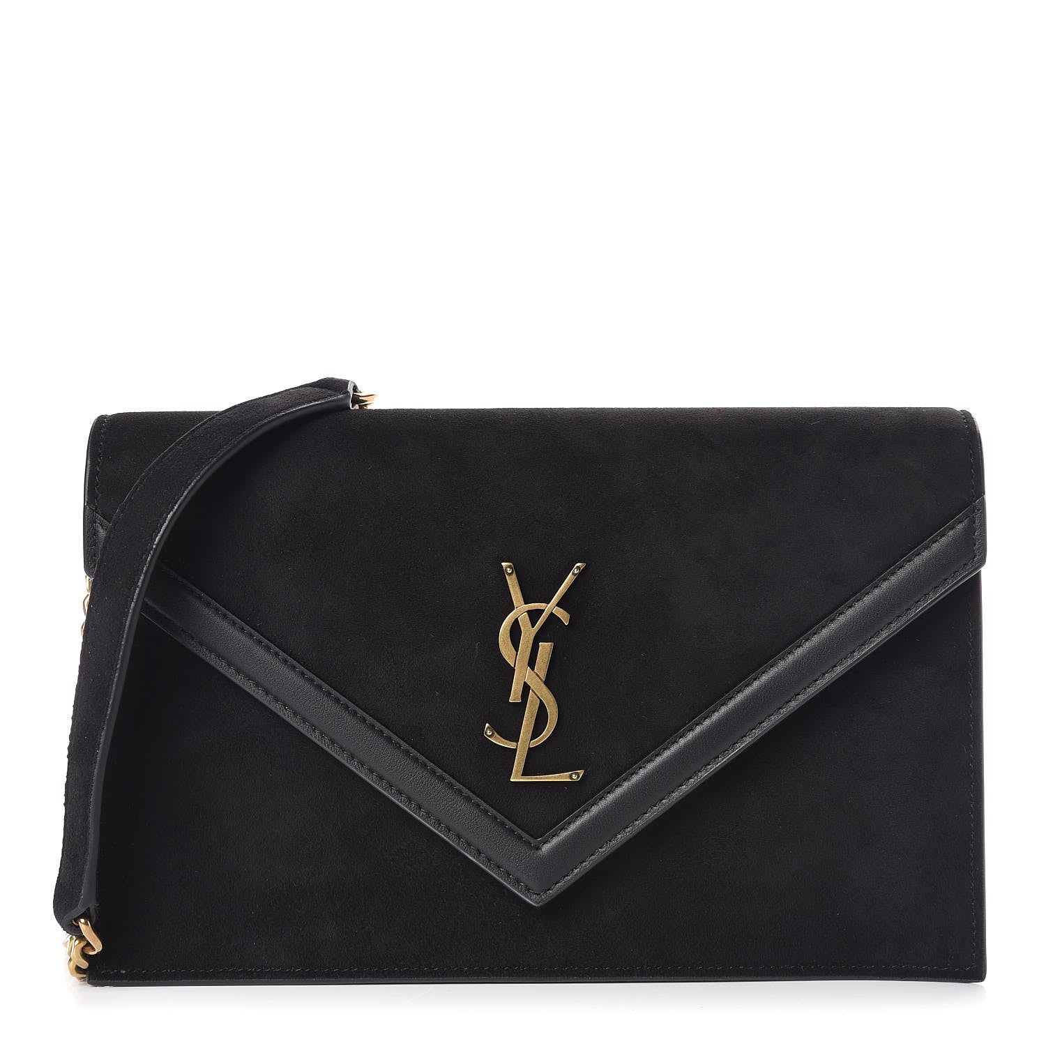 Saint Laurent Suede Calfskin Monogram Le Sept Chain Bag Black 1 of 10