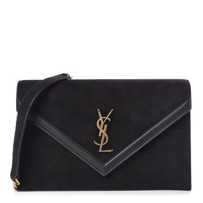 Saint Laurent Suede Calfskin Monogram Le Sept Chain Bag Black 1 of 10