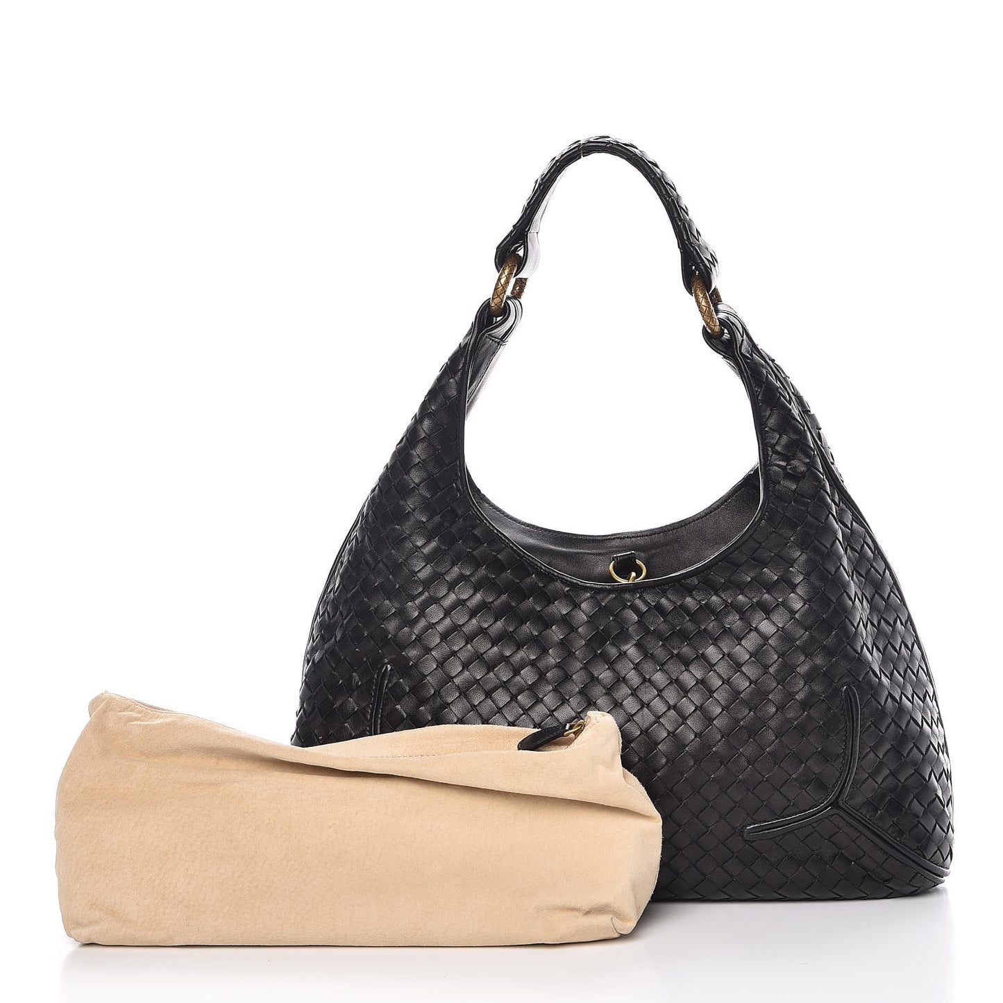 Nappa Intrecciato New Ball Hobo Black