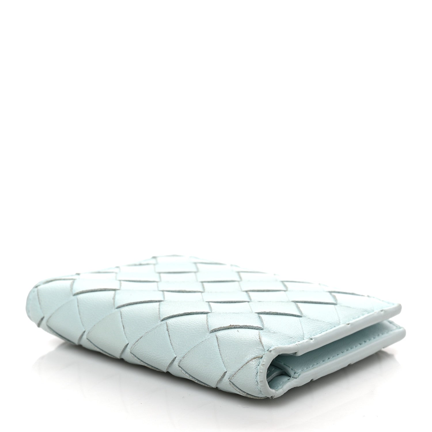 Bottega Veneta Nappa Intrecciato Bifold Zip Wallet Teal Washed 7 of 7