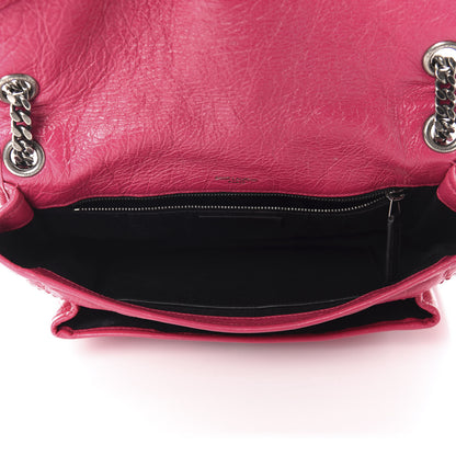Saint Laurent Crinkled Calfskin Matelasse Monogram Medium Niki Chain Satchel Freesia 5 of 21