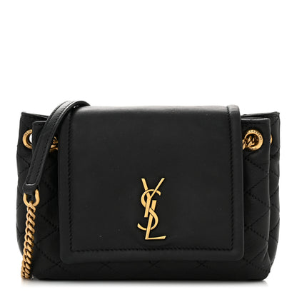 Saint Laurent Lambskin Quilted Monogram Mini Nolita Black 1 of 11