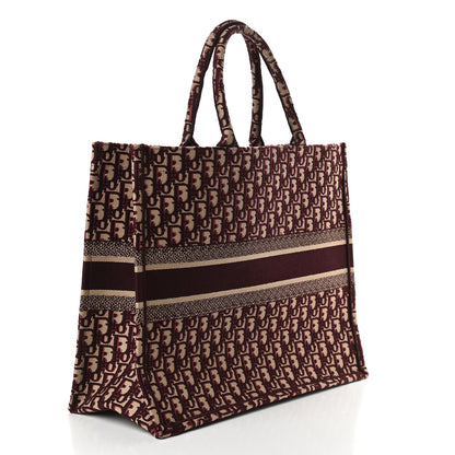 Christian Dior Oblique Large Book Tote Burgundy Multicolor 3 of 12