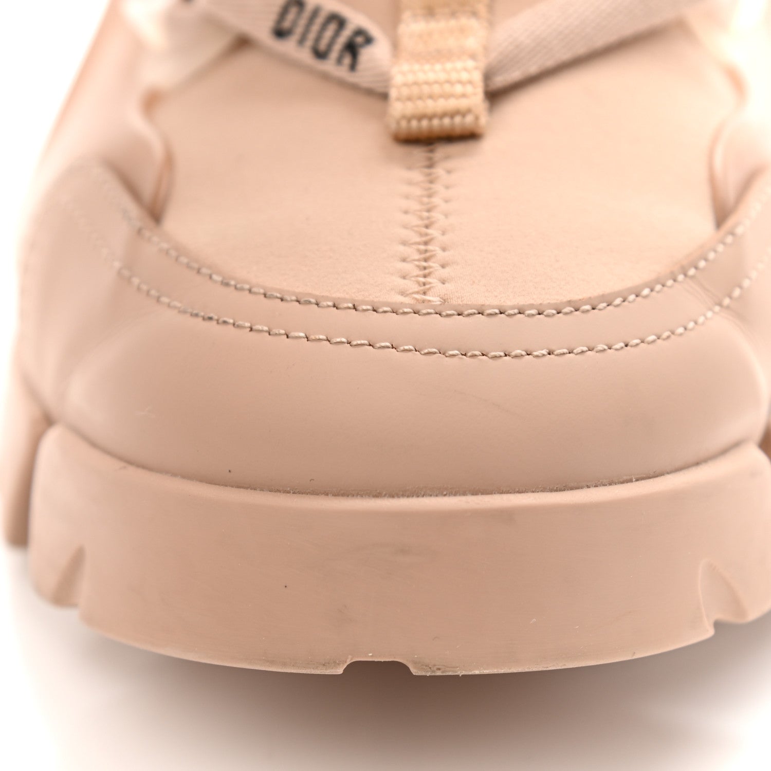 Christian Dior Neoprene Rubber Womens D-Connect Sneakers 36 Nude 13 of 15