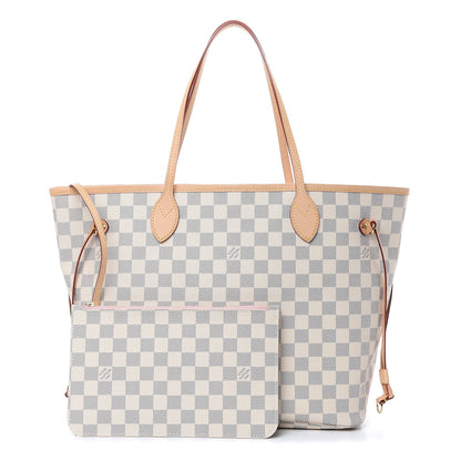 Louis Vuitton Damier Azur Neo Neverfull MM Rose Ballerine 1 of 11