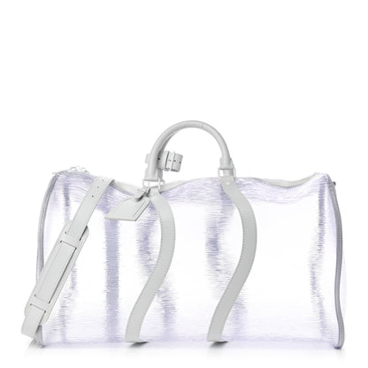 Louis Vuitton PVC Epi Embossed Wavy Keepall Bandouliere 50 White 1 of 9