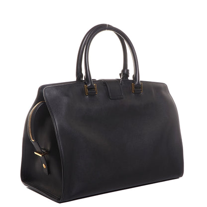 Saint Laurent Smooth Calfskin Medium Monogram Cabas Black 3 of 8