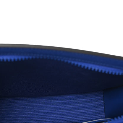 Gucci New Shanghai Calfskin Interlocking G Logo Wristlet Pouch Cobalt Blue Orange 5 of 6