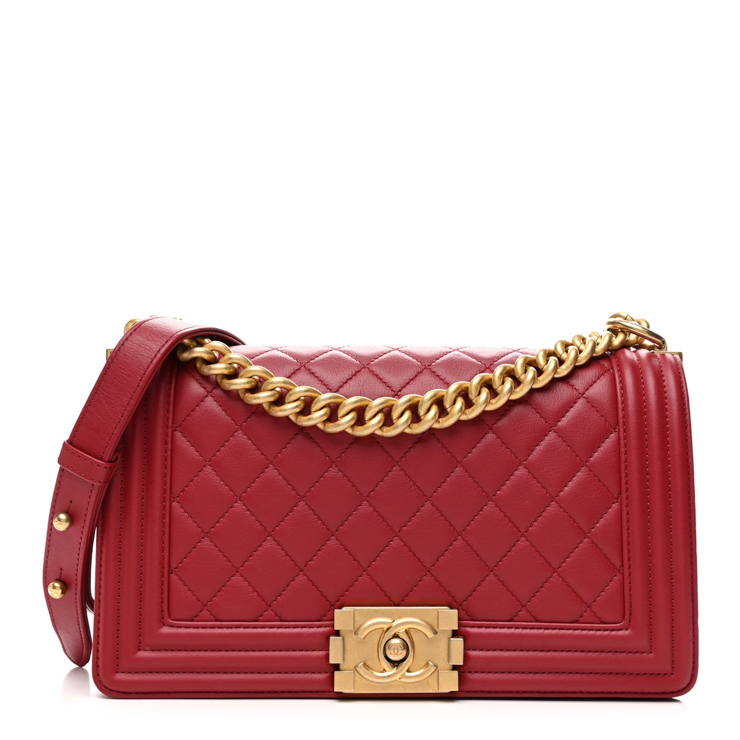 Calfskin Quilted Medium Boy Flap Pink