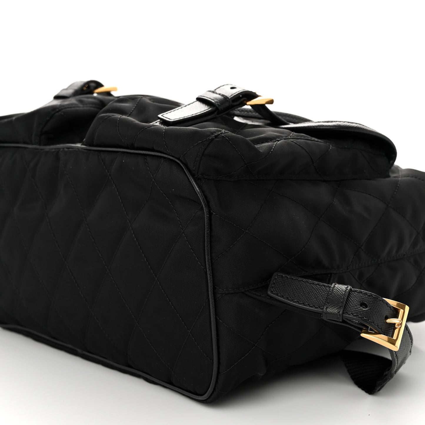 Tessuto Saffiano Impuntu Backpack Black