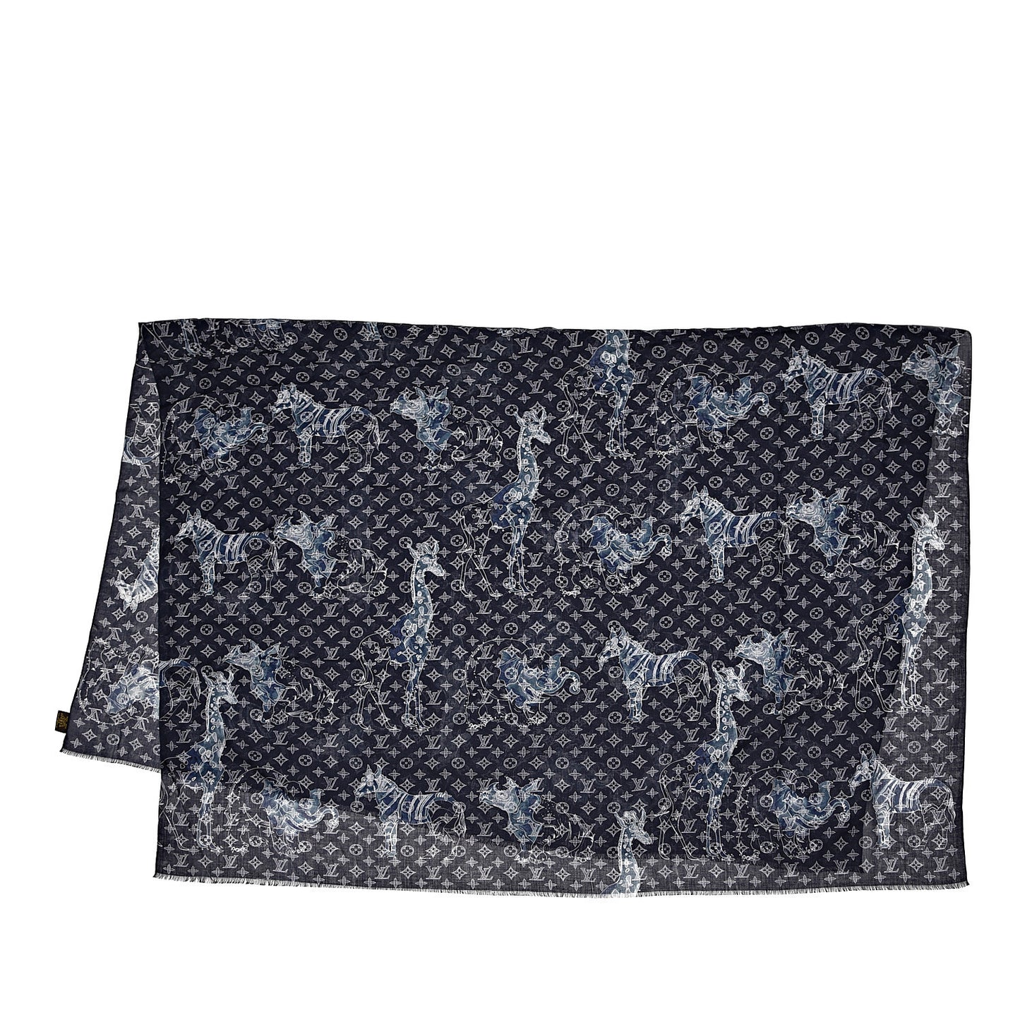 Cashmere Silk Chapman Brothers Stole Blue