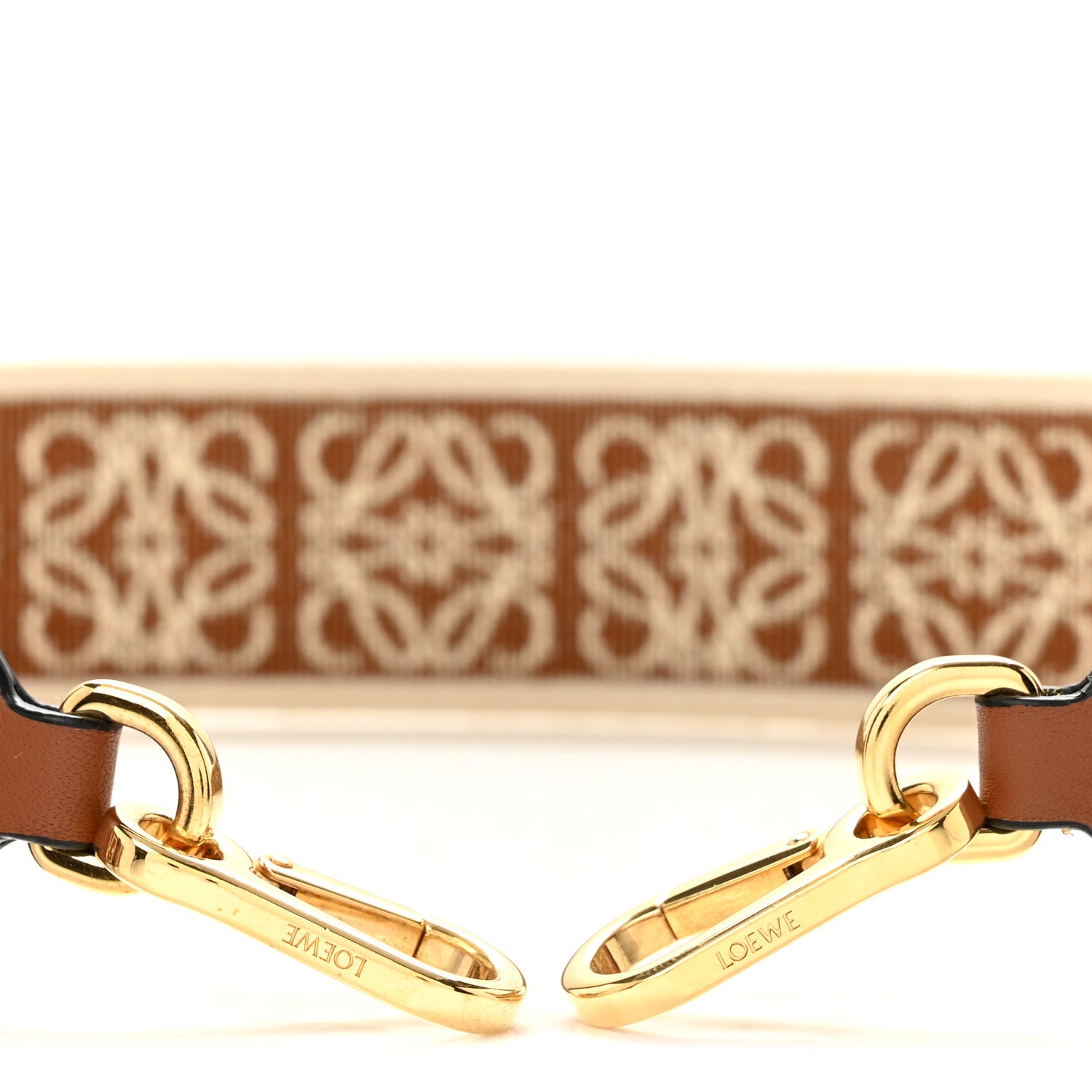 Loewe Calfskin Jacquard Anagram Strap Tan Pecan 3 of 6