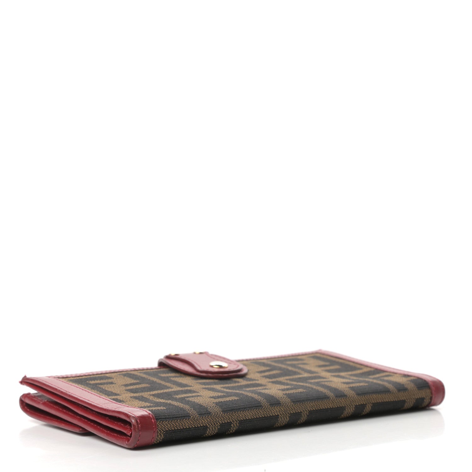 Fendi Zucca Continental Wallet Tobacco Rosso 4 of 7