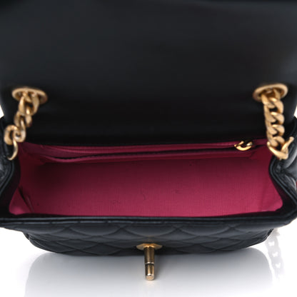 Chanel Lambskin Resin Quilted Mini Pearl Samba Square Flap Black 4 of 4