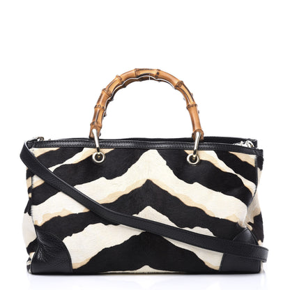 Gucci Pony Hair Medium Bamboo Shopper Tote Bag 1 of 12