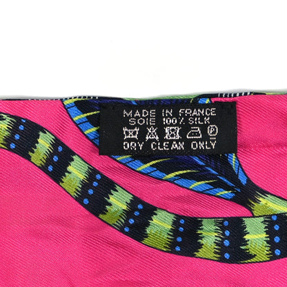 Hermes Silk The Savana Dance Twilly Rose Indien Indigo Vert 3 of 4