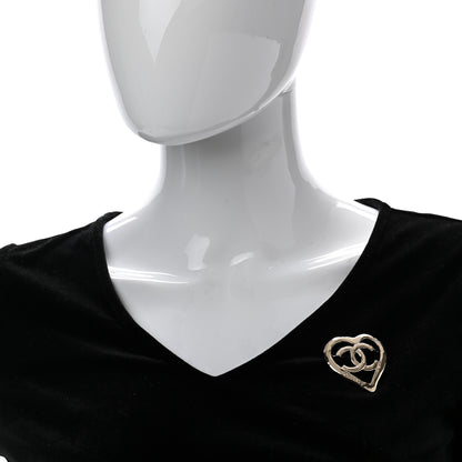 Chanel Metal CC Heart Coco In Love Brooch Gold 2 of 5