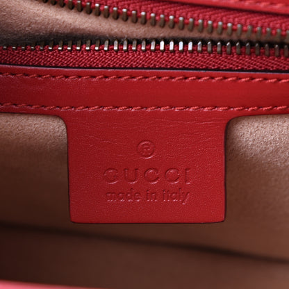Gucci Calfskin Sylvie Web Queen Margaret Shoulder Bag Blue Agata Hibiscus Red Mystic White 5 of 11