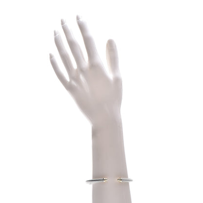 David Yurman Sterling Silver 14K Yellow Gold 5mm Cable Classics Bracelet 2 of 6