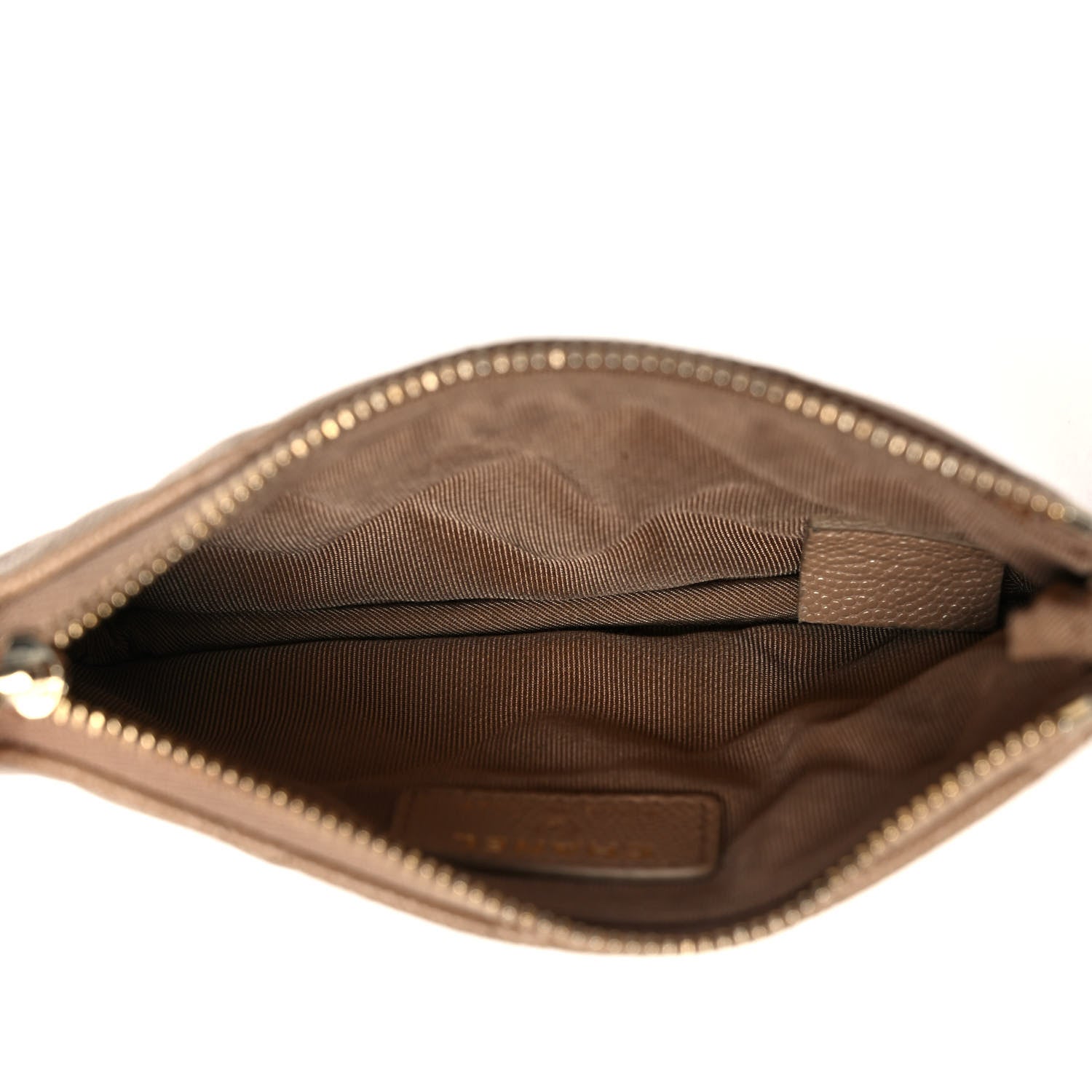Chanel Caviar Quilted Small Cosmetic Case Beige 5 of 9