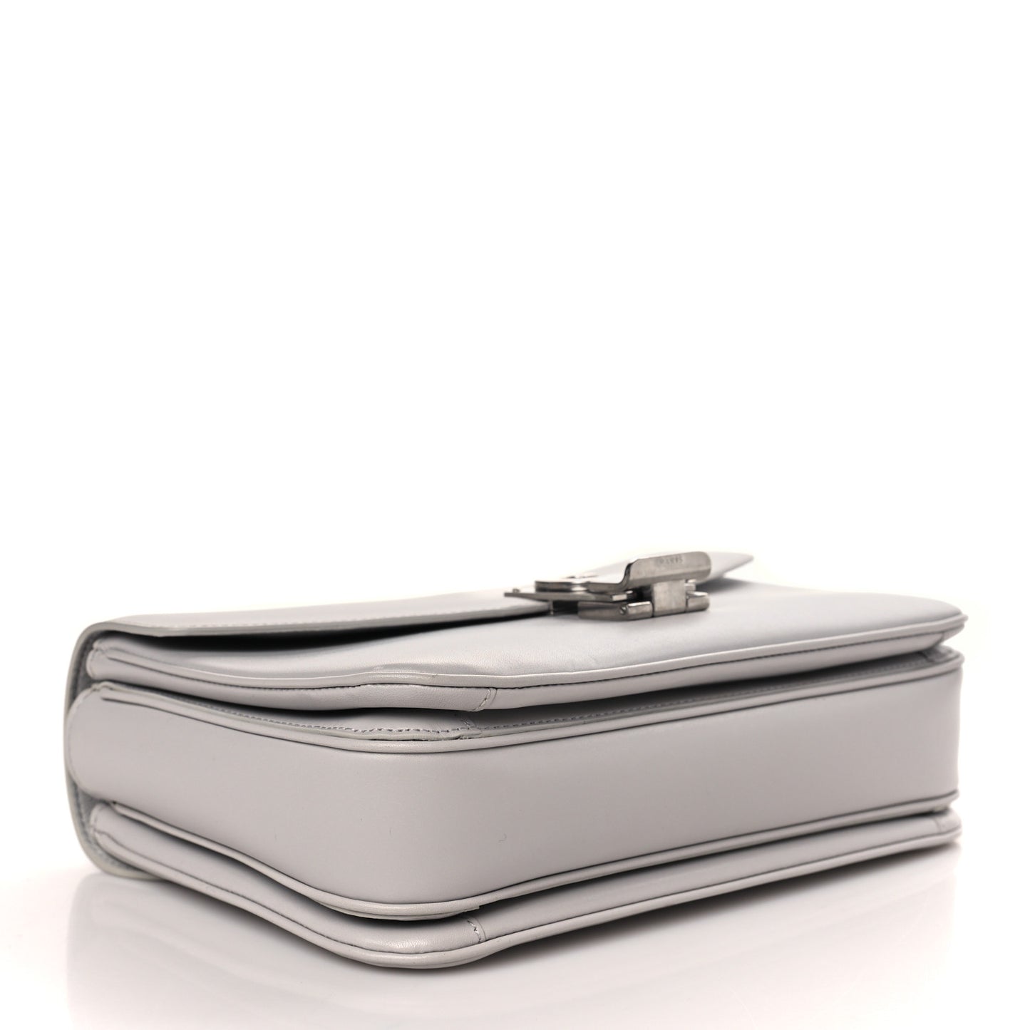 Shiny Calfskin Medium C Bag Pale Grey