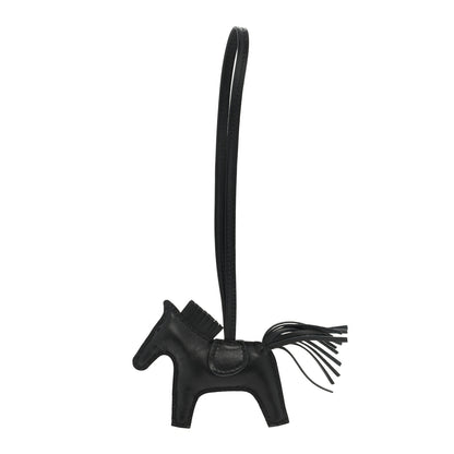 Hermes Milo Lambskin Grigri Rodeo Horse Bag Charm PM So Black 1 of 3
