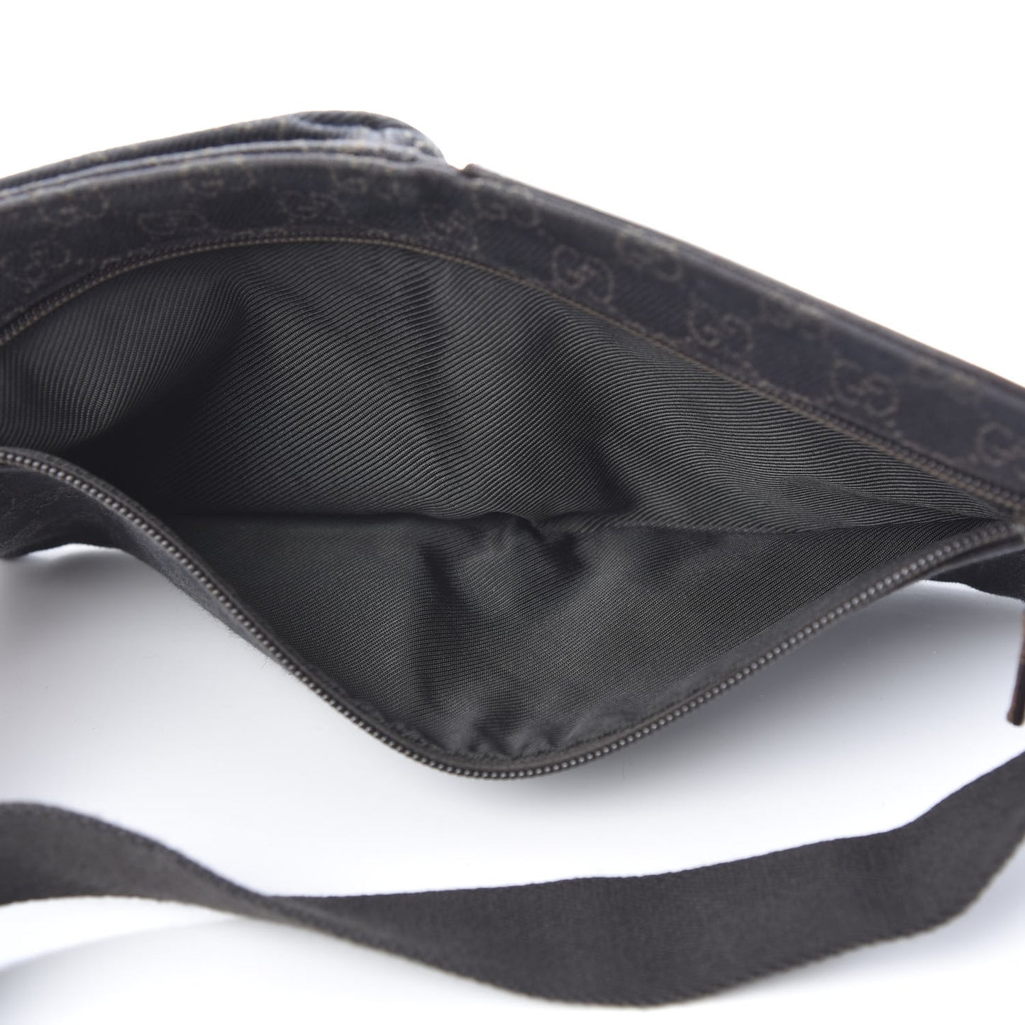 GG Monogram Double Pocket Belt Bag Black