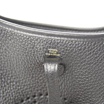 Hermes Taurillon Clemence Evelyne TPM Black 8 of 10