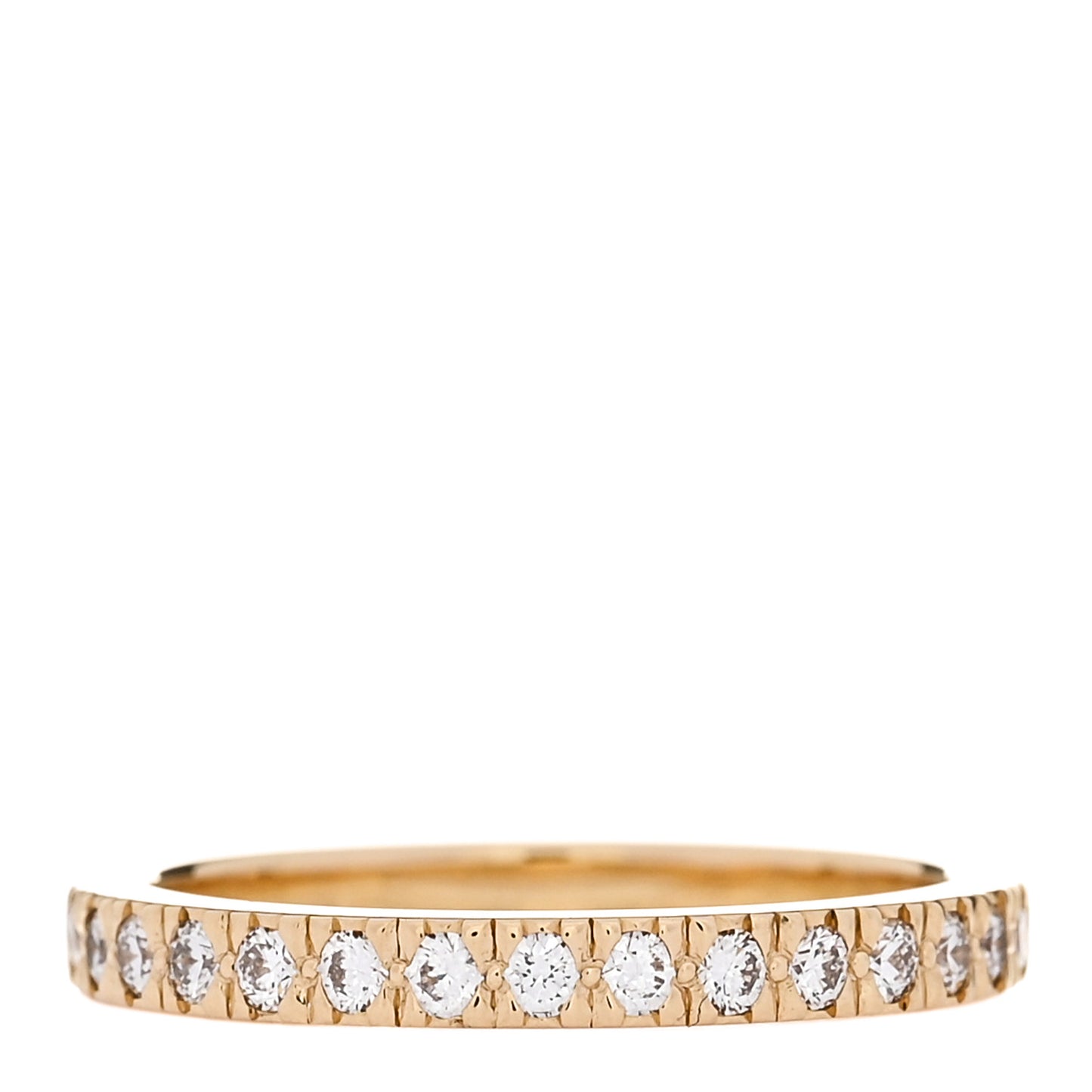 18K Yellow Gold Diamond Novo Half Circle Band Ring 47 4