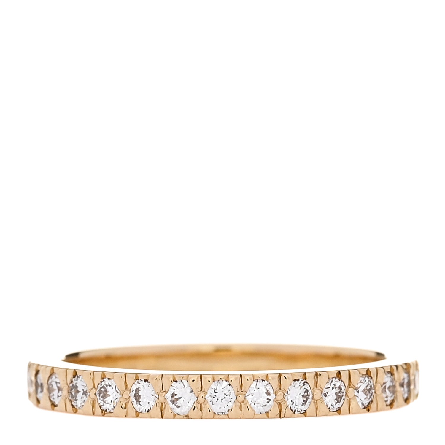 Tiffany 18K Yellow Gold Diamond Novo Half Circle Band Ring 47 4 1 of 4