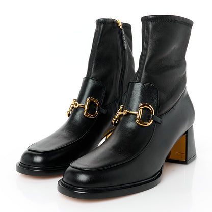 Gucci Quentin Nappa Stretch Granada Kid Horsebit 55mm Ankle Boots 41.5 Black 4 of 9