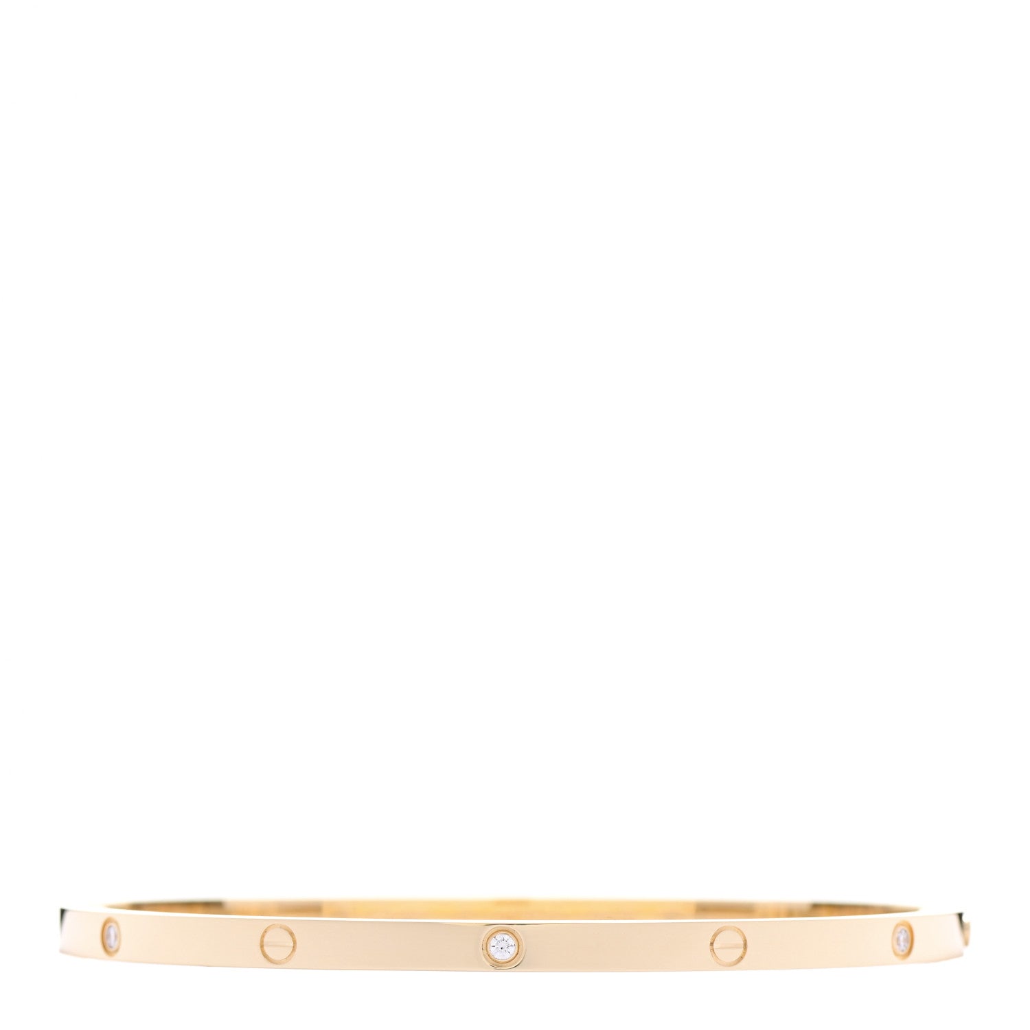 Cartier 18K Yellow Gold 6 Diamond Small LOVE Bracelet 19 1 of 6
