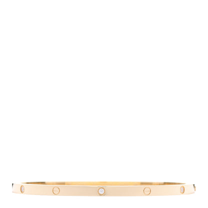 Cartier 18K Yellow Gold 6 Diamond Small LOVE Bracelet 19 1 of 6