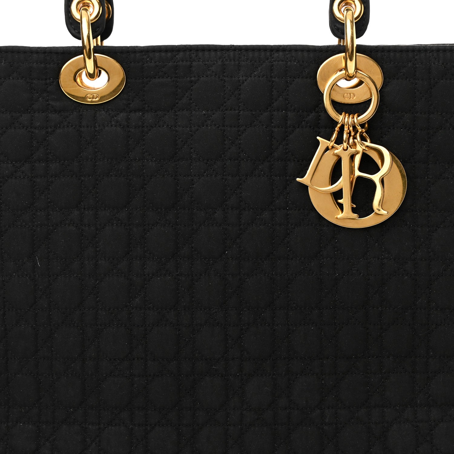 Christian Dior Nylon Cannage Large Lady Dior Black 8 of 11