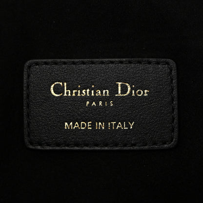 Christian Dior Calfskin Tweed Cannage Medium C'est Chain Bucket Bag Black White 6 of 11